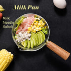 Glass Milk Pan with Wooden Handle
