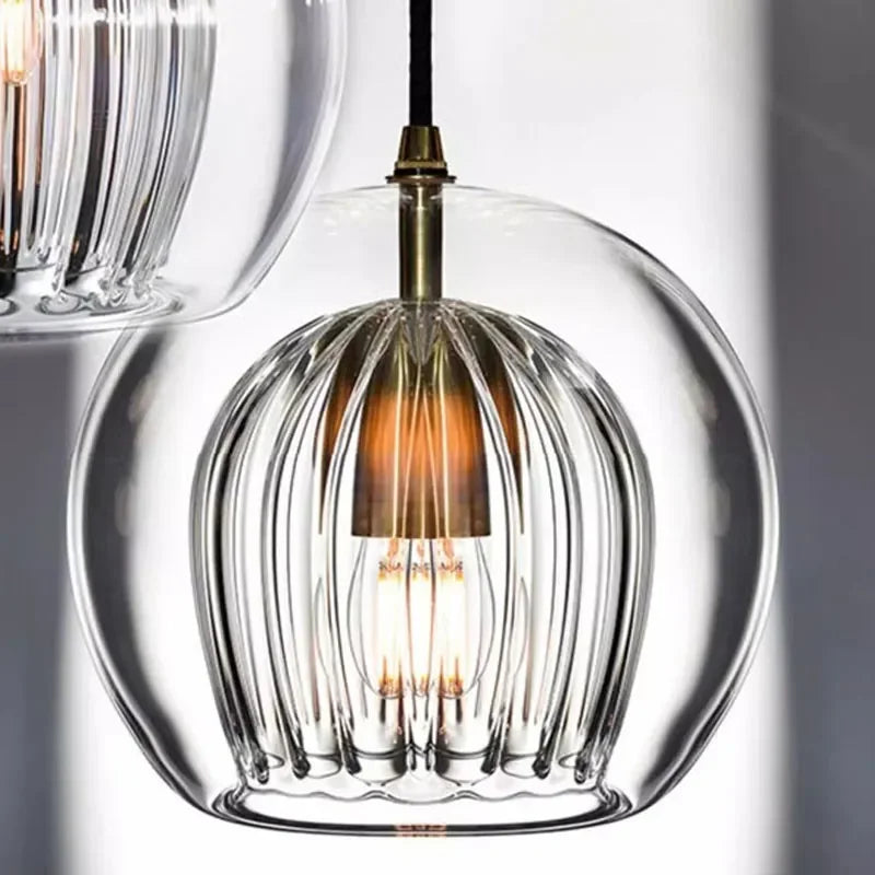 Suspension moderne en verre | Éclairage d'ambiance élégant