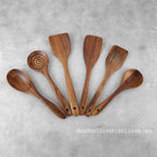 Teak Cooking Utensil Set, 6 Pieces