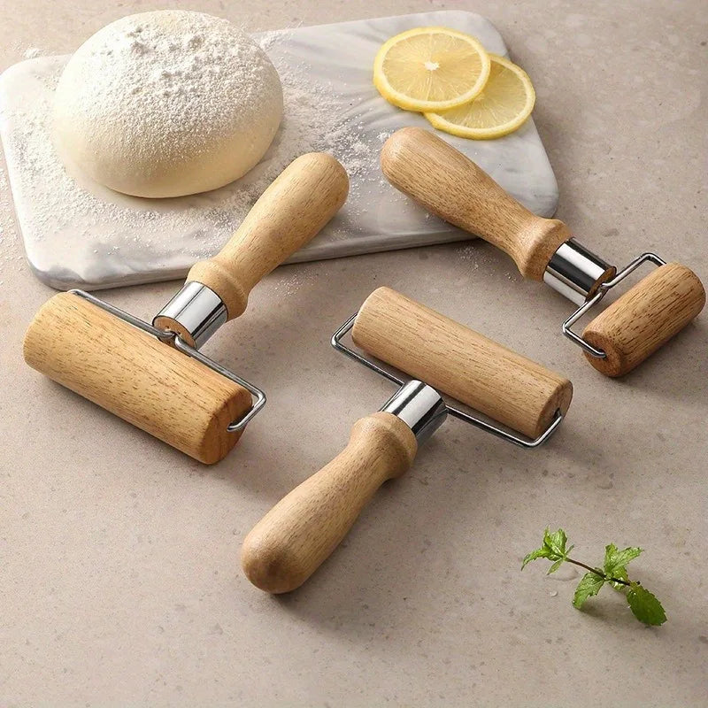 Wooden Handheld Pastry Roller