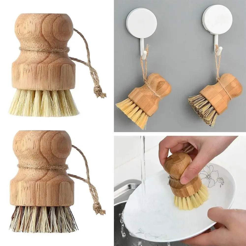 Wooden Pot Scrubbing Brush