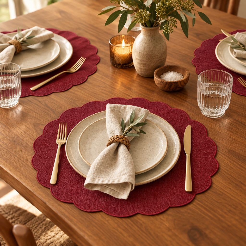 Round Linen Placemats