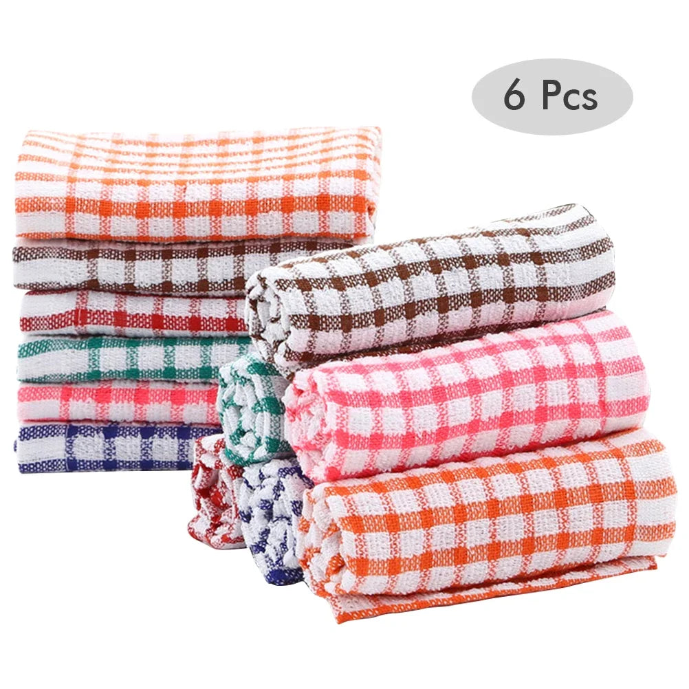 Cotton Tea Towels, Set of 6