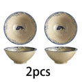 Japanese-Style Ceramic Pasta Bowls, Set of 2
