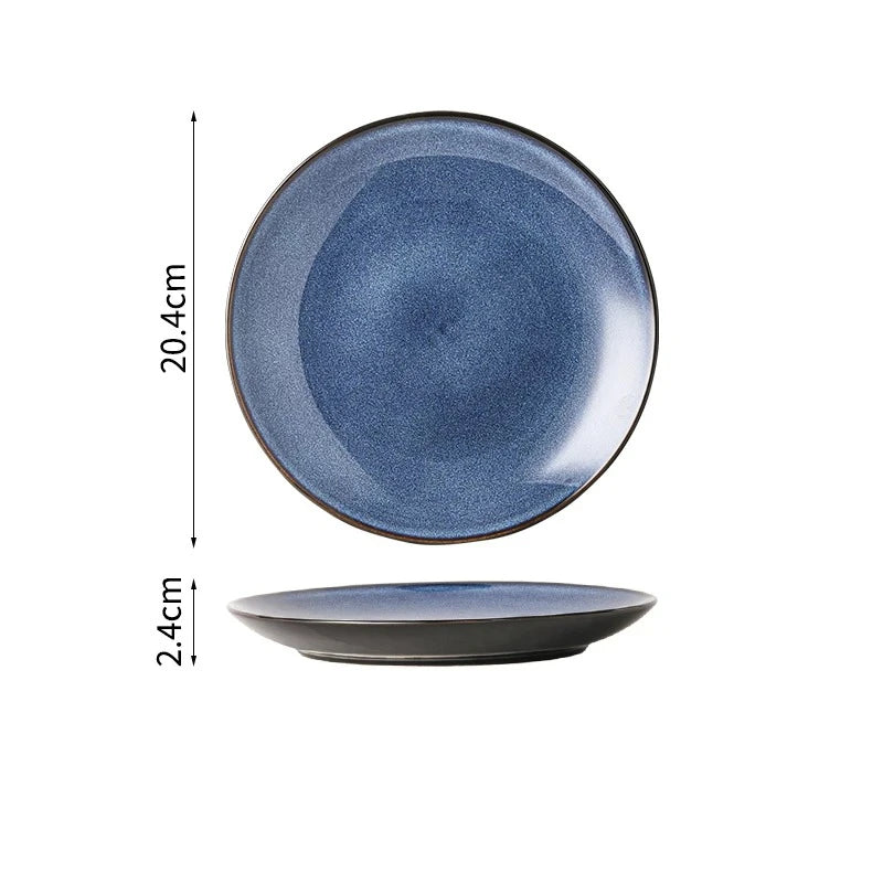 Kiln-Glazed Ceramic Dinner Plate