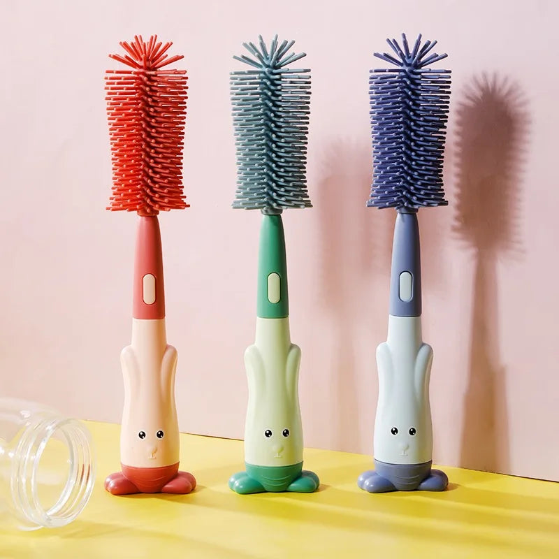 Three-in-One Silicone Bottle Brush Set