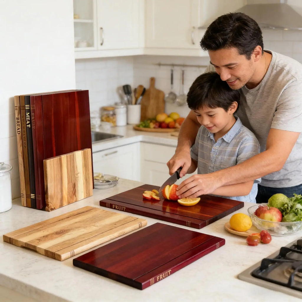 Book-Style Cutting Boards, Set of 4