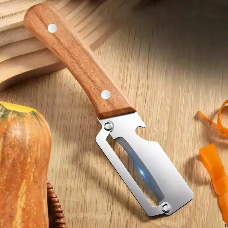 Wooden-Handled Vegetable Peeler