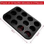 Carbon Steel Muffin Tray, Pack of 2