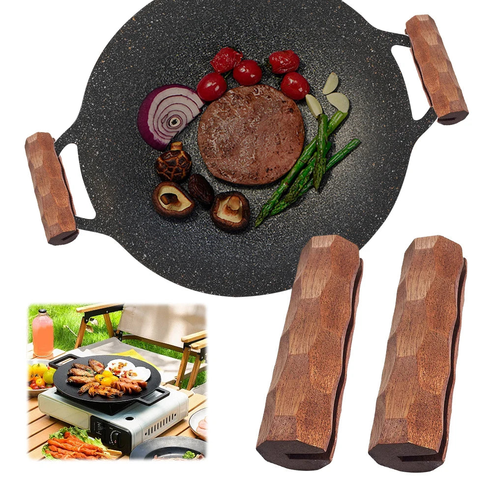 Wooden Pan Handle Grips, Set of 2