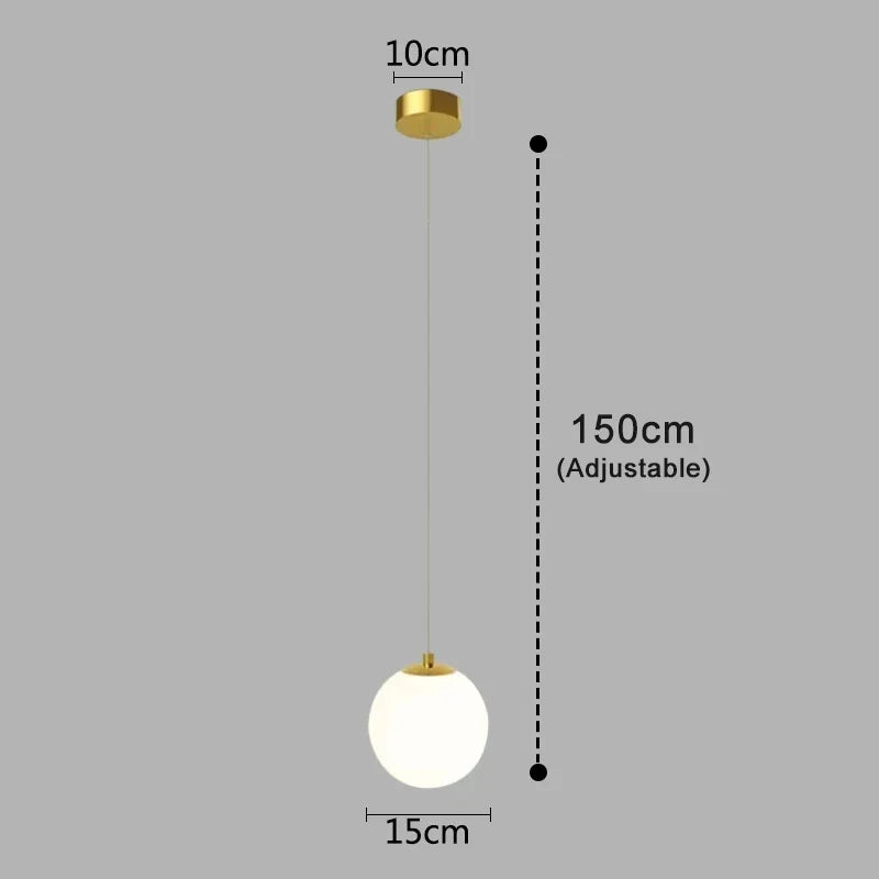 Suspension Luna | Globe en verre au design nordique moderne