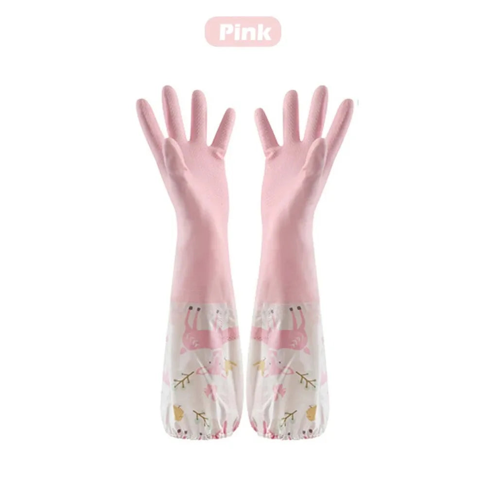 Long-Sleeve Dishwashing Gloves