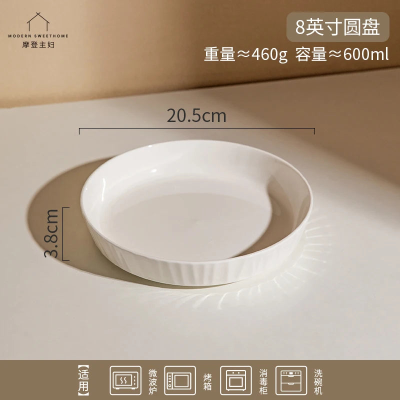 Deep Ceramic Dinner Plates