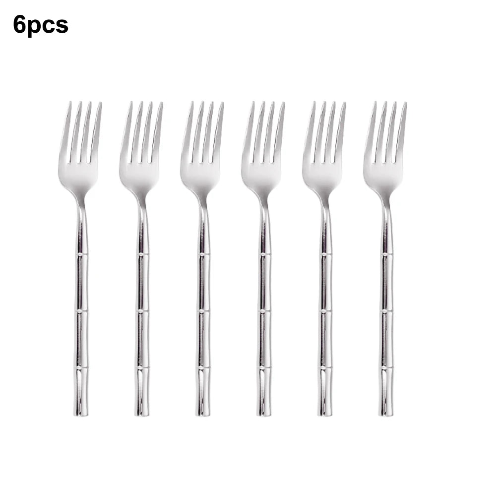 Bamboo-Handle Stainless Steel Cutlery