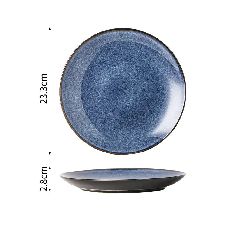 Kiln-Glazed Ceramic Dinner Plate