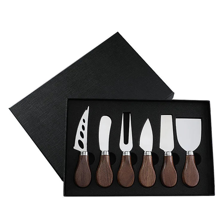 Cheese Knife Set, Walnut Handles