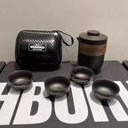 Portable Stoneware Tea Set with Carry Bag