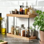 Two-Tier Bamboo Spice Rack