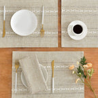 Hemstitched Cotton Linen Placemats, Set of 4