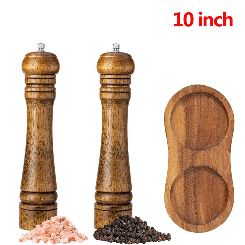 Wooden Salt & Pepper Grinder Set