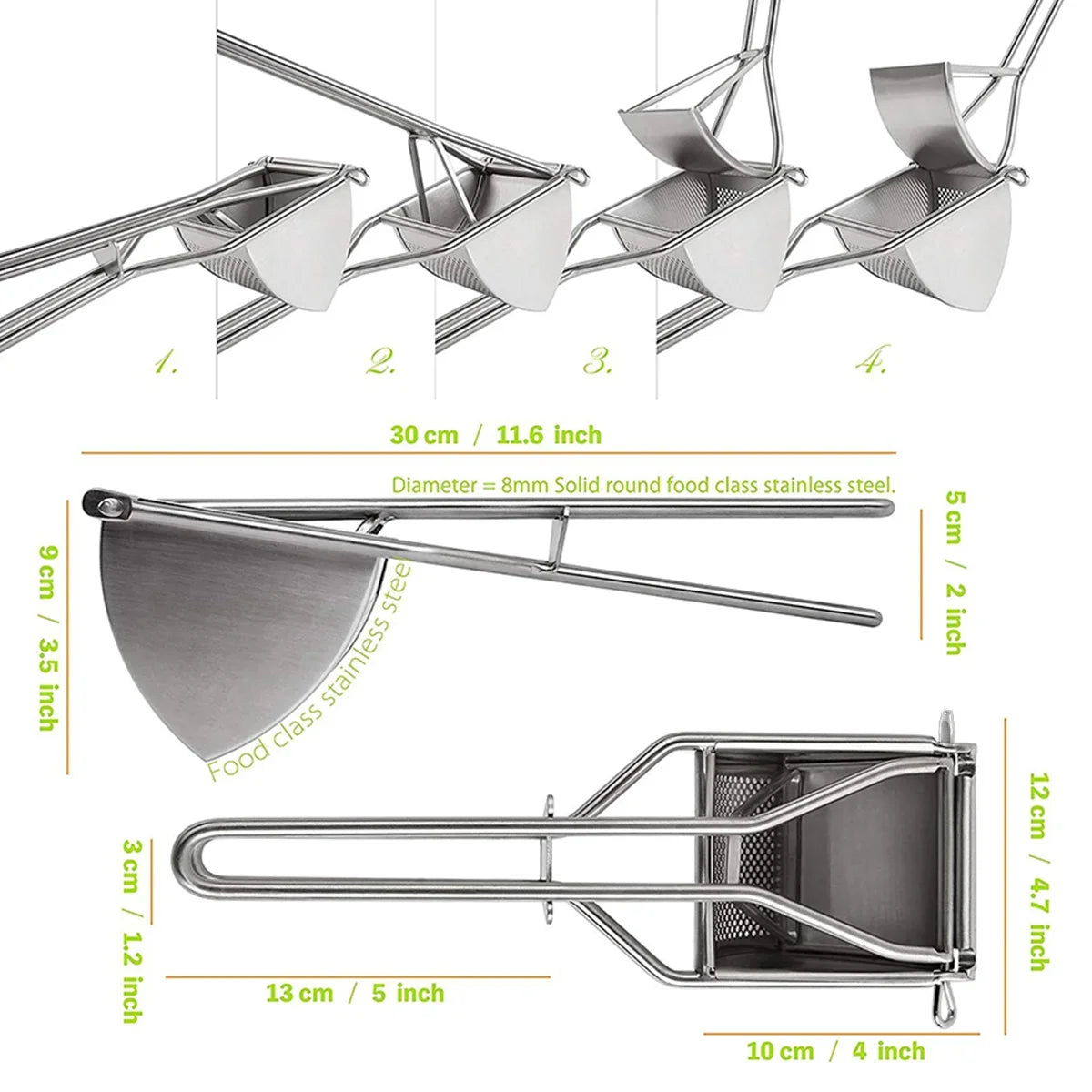 Stainless Steel Potato Ricer