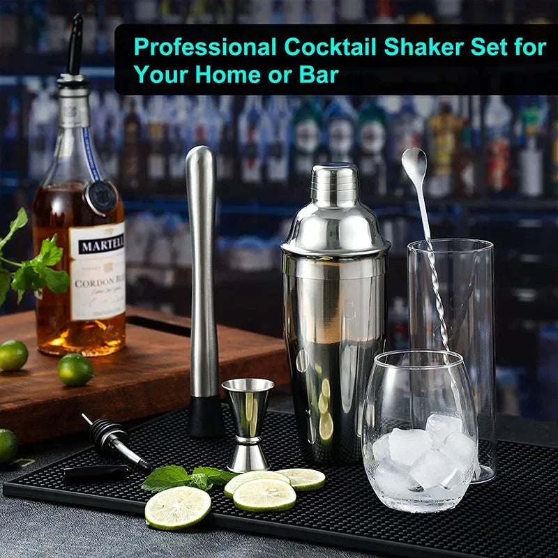 Cocktail Shaker Set with Storage Bag