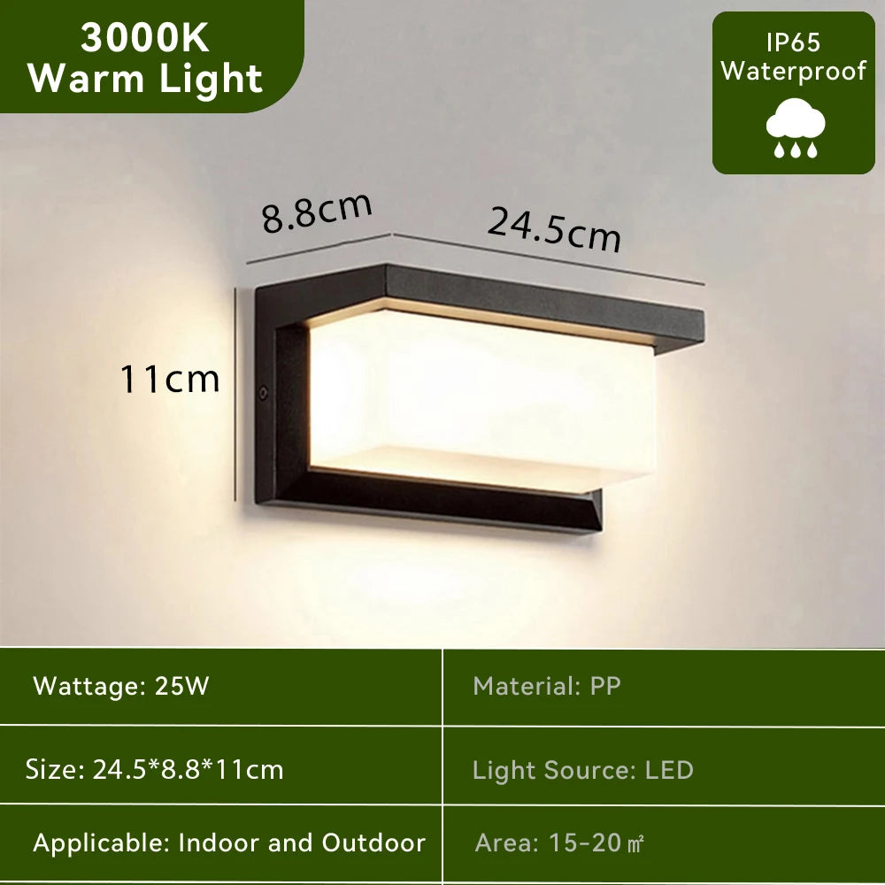 Waterproof LED Wall Light 110V 220V For Outdoor Pathway Stairway Porch Balcony Garden Wall Mount Indoor Exterior Wall Lamp