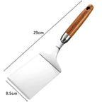 Stainless Steel Griddle Spatula with Wooden Handle