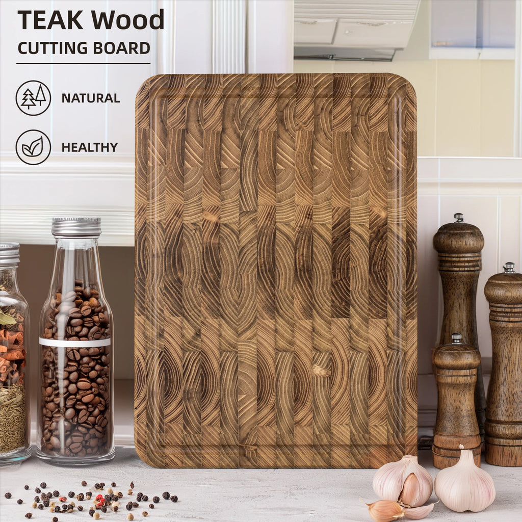End Grain Teak Cutting Board