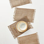 Natural Jute Table Runner with Tassels