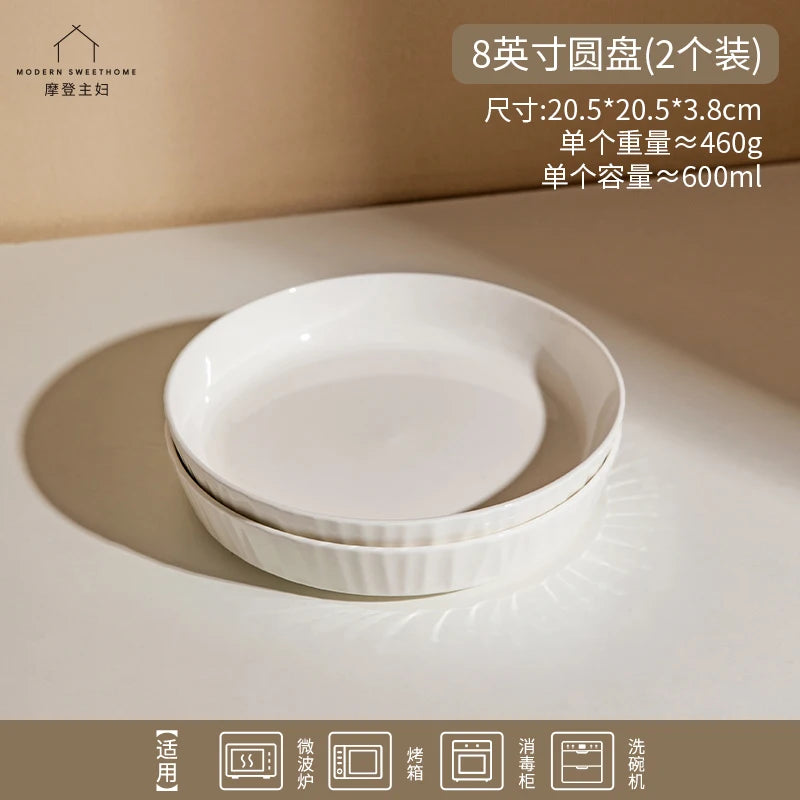 Deep Ceramic Dinner Plates