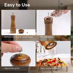 Wooden Salt & Pepper Grinder Set