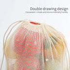 Cotton Mesh Produce Bags, Set of 3