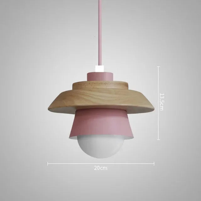 Suspension en bois nordique | Design Macaron Coloré