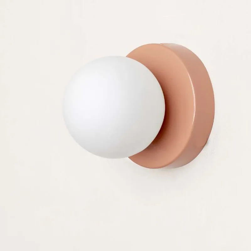 Applique Murale LED Macaron | Sconce Moderne en Verre Coloré