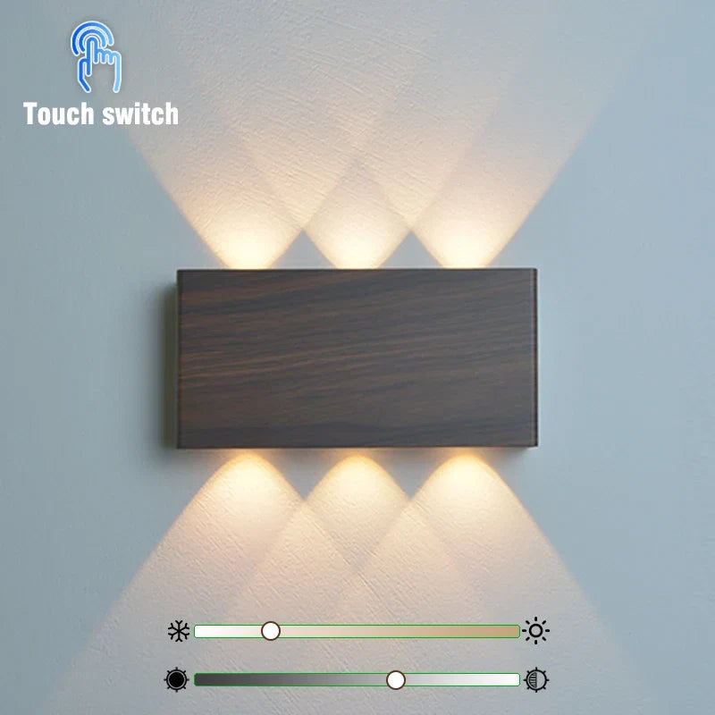 Applique Murale Rechargeable LumiBlock | Design Minimaliste Effet Bois