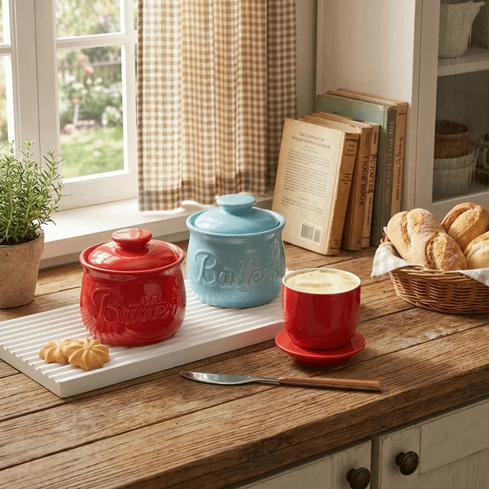 Airtight Ceramic Butter Crock
