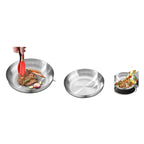 Uncoated Stainless Steel Frying Pan