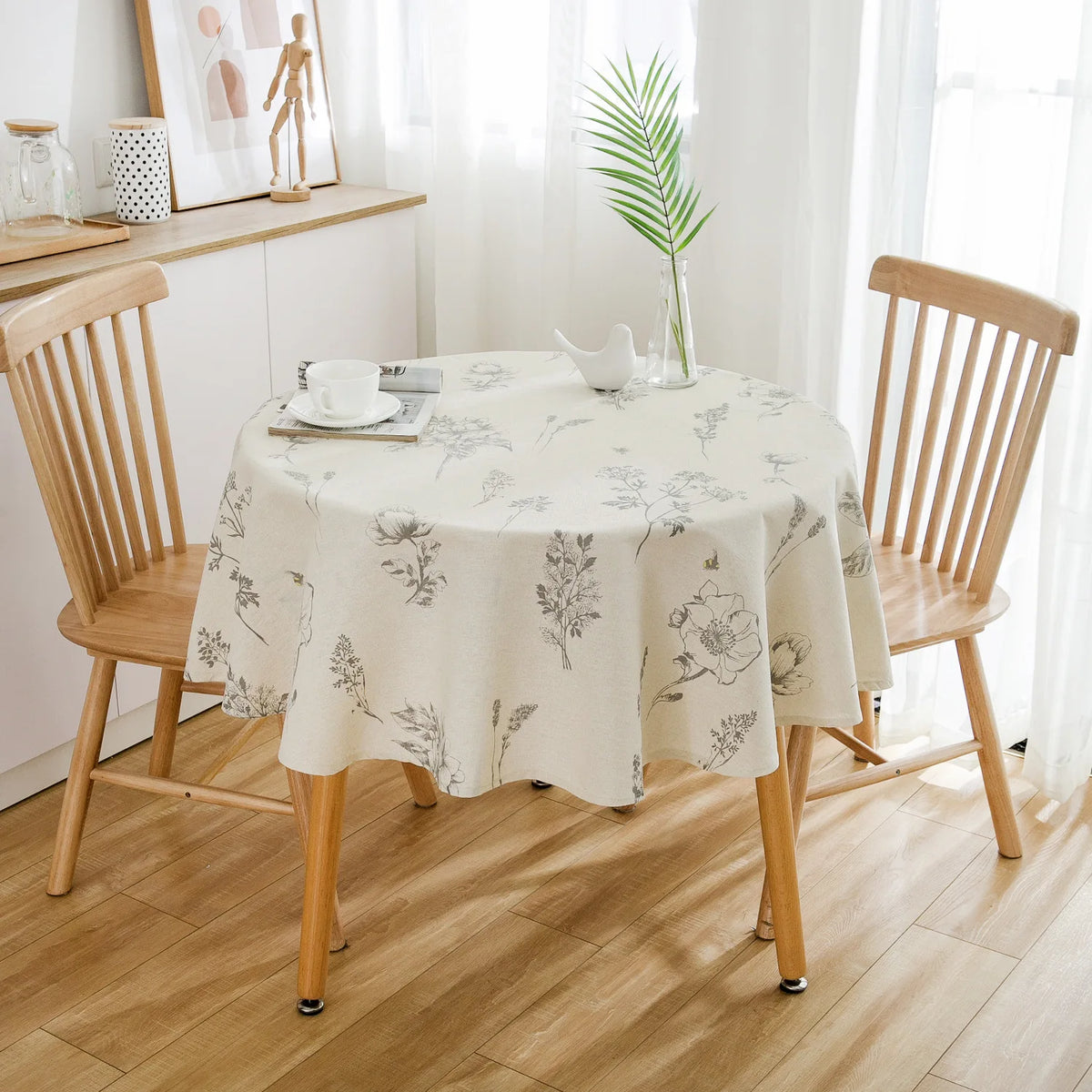 Botanical Print Round Tablecloth