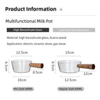 Glass Milk Pan with Wooden Handle