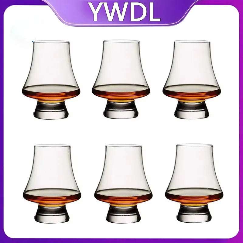 Clear glass whiskey tumblers