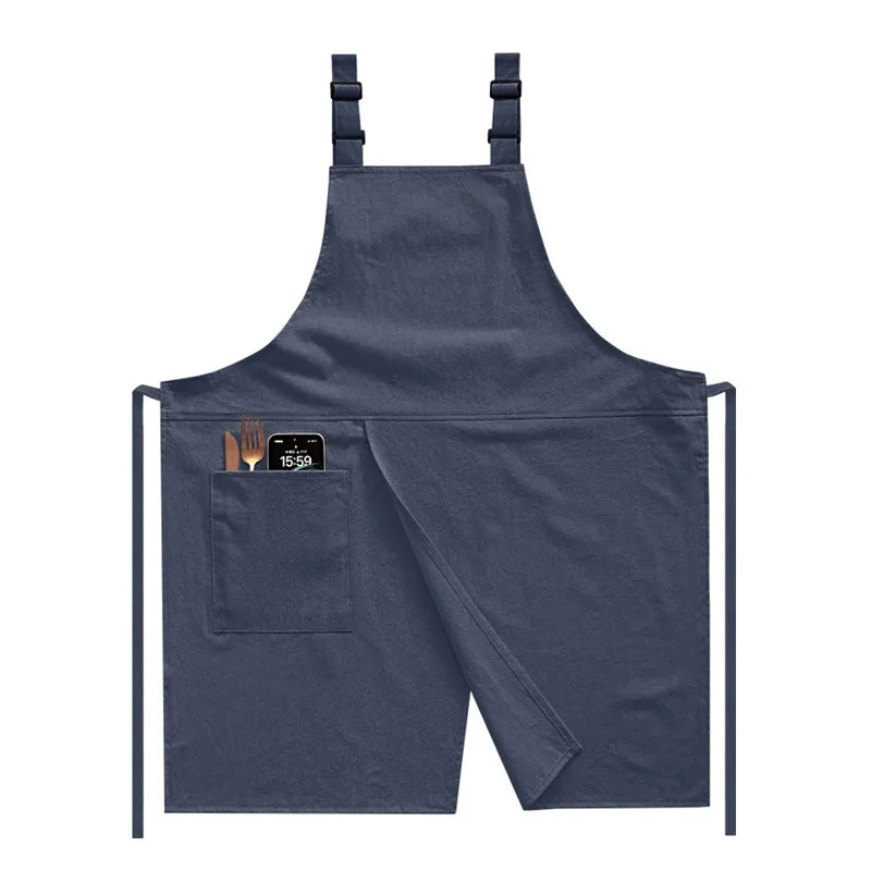 Cotton Linen Kitchen Apron
