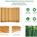 Expandable Bamboo Drawer Organiser
