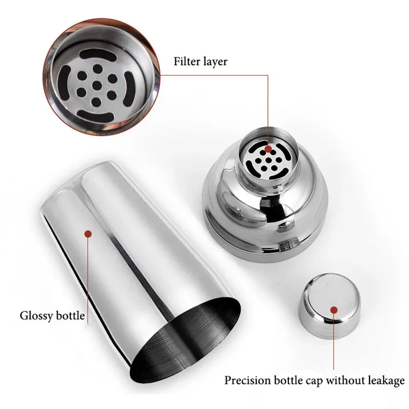 Cocktail Shaker Set with Storage Bag