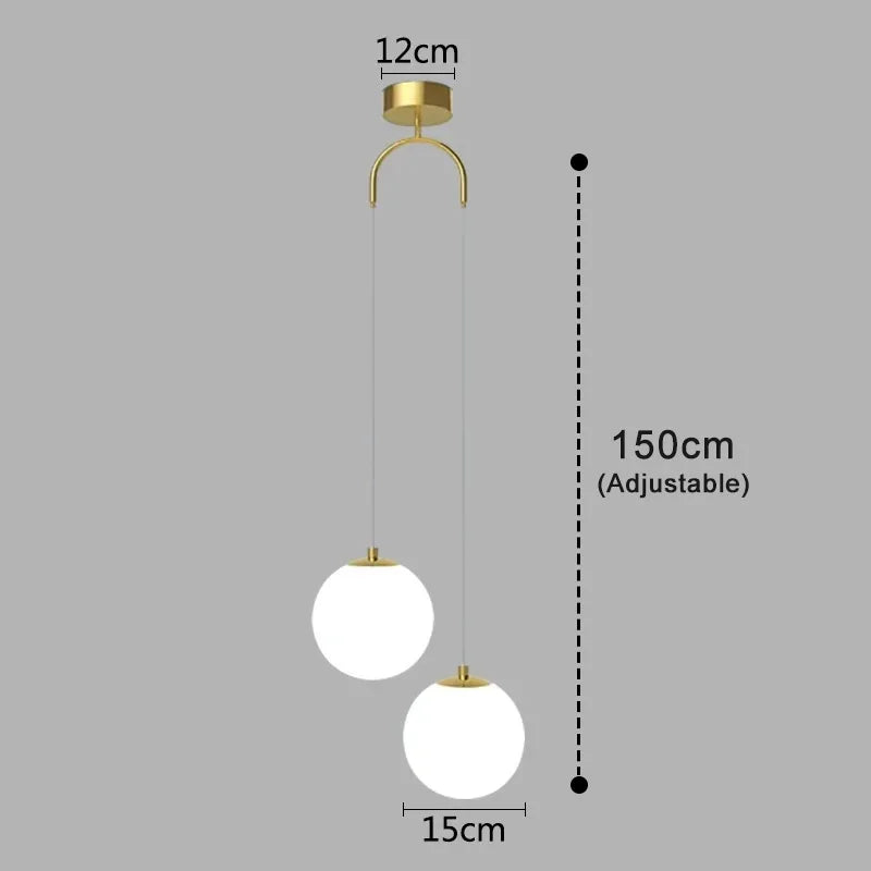 Suspension Luna | Globe en verre au design nordique moderne