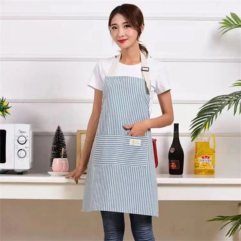 Striped Linen Apron