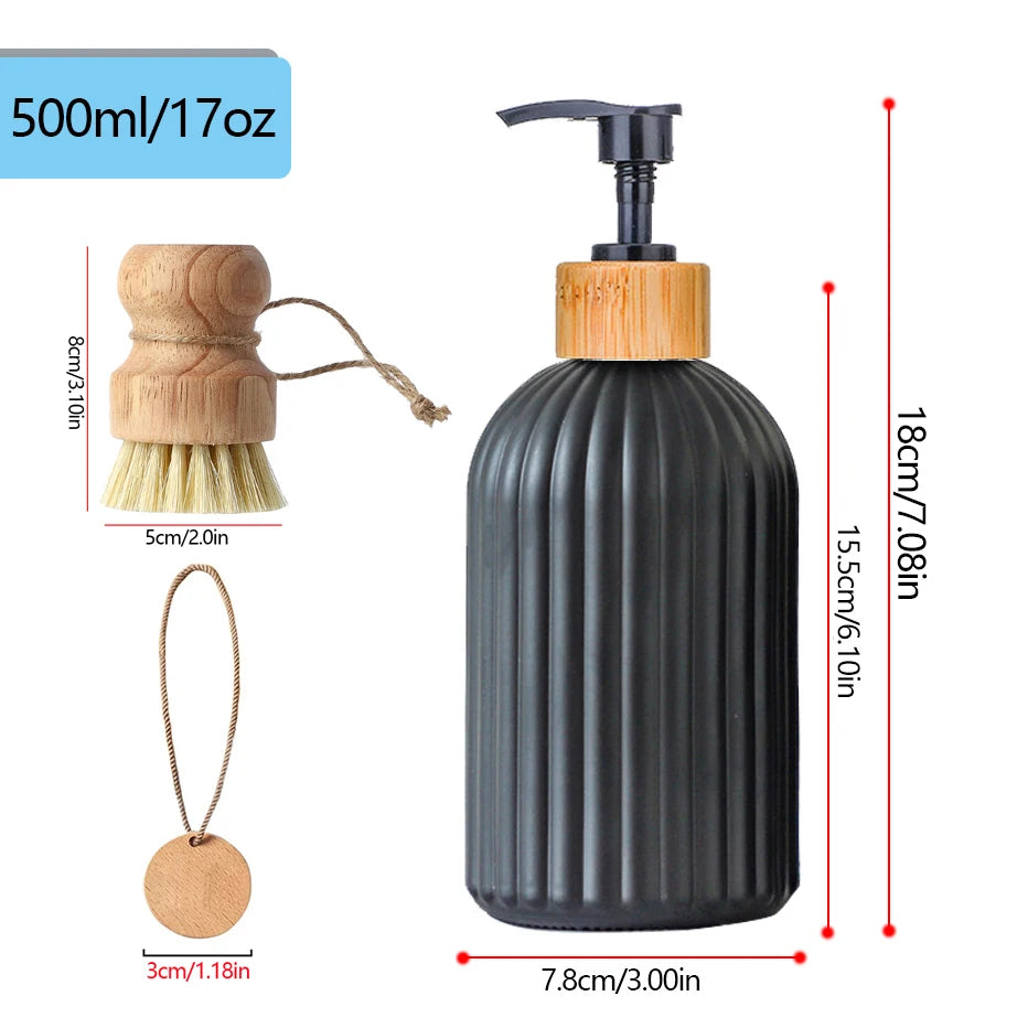 Black Soap Dispenser Set