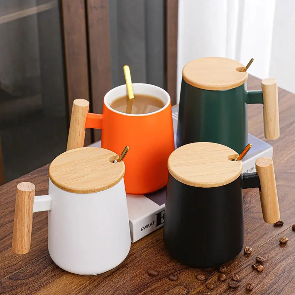 Ceramic Coffee Mug with Lid