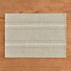 Hemstitched Cotton Linen Placemats, Set of 4