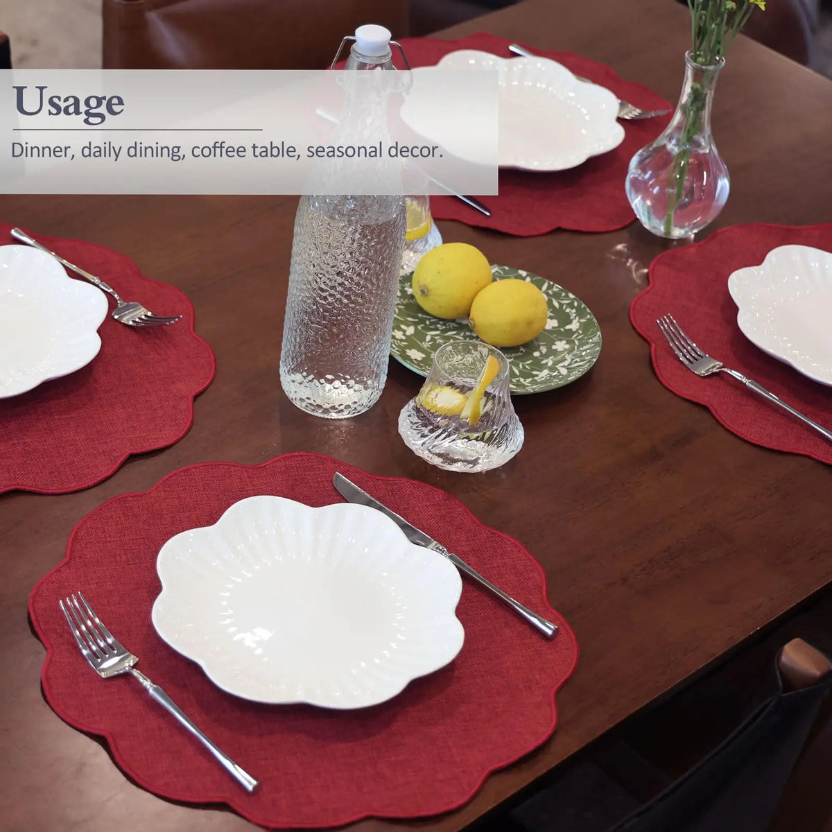 Round Linen Placemats